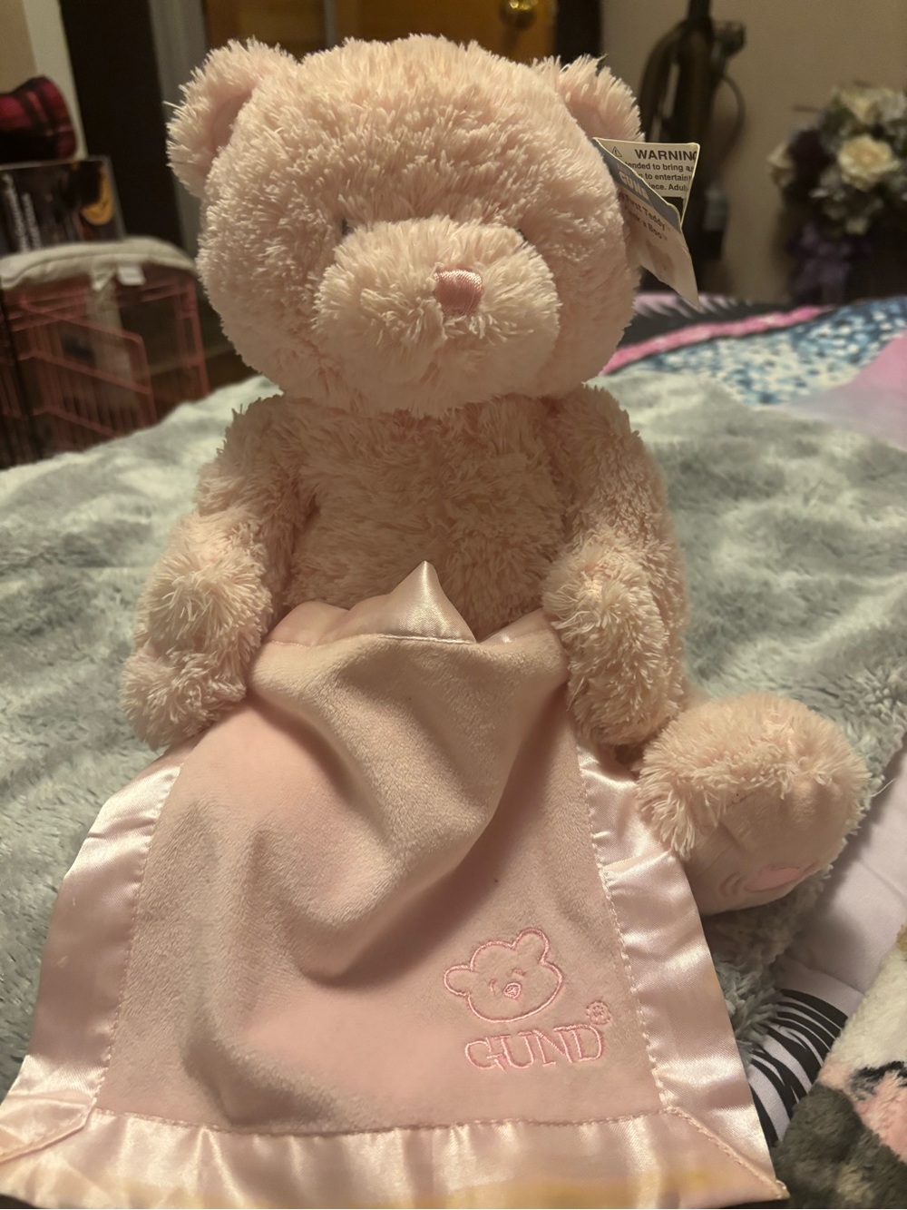 GUND Pink Plush Bear Lovey